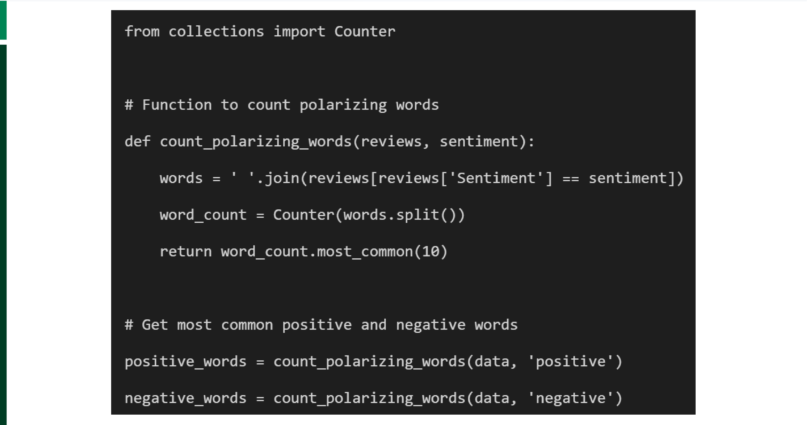 Counting-Polarizing-Words